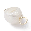 Natural Pearl Potato Charms PALLOY-JF02199-03-4