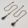2Pcs 2 Styles Alloy Ceiling Fan Pull Chain Extenders AJEW-WH20020-055AB-1