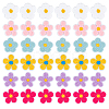 36Pcs 6 Colors Towel Embroidery Style Cotton Iron on/Sew on Patches DIY-GO0002-60-1