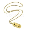 Constellation 304 Stainless Steel Micro Pave Clear Cubic Zirconia Wheat Chain Pendant Necklaces for Women Men NJEW-U007-01B-2
