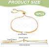 12Pcs Brass Beaded Slider Bracelets MAK-GA0001-02-2