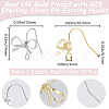 20Pcs 2 Colors Bowknot Brass Earring Hooks KK-BBC0014-43-2