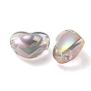 UV Plating Rainbow Iridescent Transparent Acrylic Beads OACR-C007-04D-2
