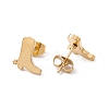 304 Stainless Steel Boot Shape Stud Earrings for Men Women EJEW-E163-11G-2