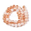 Electroplated Crackle Glass Beads Strands X-EGLA-N014-10mm-01-2