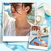 12Pcs 6 Styles Electroplated Natural Mixed Shell Big Pendants SSHEL-GA0001-06-6