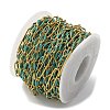 304 Stainless Steel Enamel Figaro Chains CHS-U003-02G-08-3