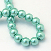 Baking Paint Pearlized Glass Pearl Round Bead Strands HY-Q330-8mm-32-4