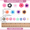 Handmade Polymer Clay 3D Flower Plumeria Beads CLAY-ME0001-08-2