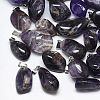 Natural Amethyst Pendants G-T122-32D-1