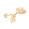 Rhinestone Sun Charm Belly Ring AJEW-F057-14G-2