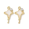 Alloy Micro Pave Cubic Zirconia Pendants LS-PALLOY-D006-02G-1