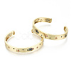 Brass Micro Pave Cubic Zirconia Cuff Bangles BJEW-S142-022-NF-1