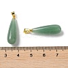 Natural Green AventurineTeardrop Pendants G-Q005-03G-06-3