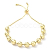 Long-Lasting Plated Brass Round Bead Slider Beacelets for Women Men BJEW-E089-01G-04-1