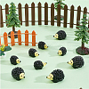 40Pcs 2 Styles Resin Hedgehog Display Decoration DJEW-SP0001-42-5