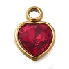 304 Stainless Steel with Rhinestone Pendants STAS-Q346-01G-06-1