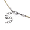 Waxed Cotton Cord Necklace Making X-MAK-S034-024-4
