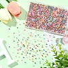 80G 8 Colors Two Tone Inside Colours Transparent Glass Seed Beads SEED-YW0003-18-4