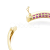 Cubic Zirconia Belt Buckle Hinged Bangle BJEW-N014-012-6