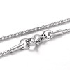 Non-Tarnish 304 Stainless Steel Snake Chain Necklaces NJEW-F195-04B-P-2