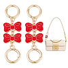 2Pcs Alloy Enamel Bowknot Link Purse Strap Extenders FIND-UN0003-18A-1