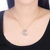 Fashion Tin Alloy Enamel Initial Pendant Necklaces NJEW-BB20985-C-2