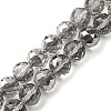 Transparent Electroplate Glass Beads Strands EGLA-N002-34E-F02-1