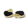 Natural Black Onyx(Dyed & Heated) Heart Charms G-G977-05G-03-3