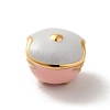 Ion Plating(IP) 304 Stainless Steel Enamel European Beads STAS-G308-09G-2