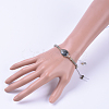 Adjustable Natural Labradorite Braided Bead Bracelets BJEW-JB04559-01-4
