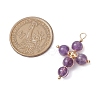 Natural Amethyst Pendants PALLOY-JF02885-04-2