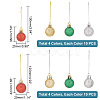 AHADERMAKER 80Pcs 8 Style Christmas Ball Plastic Hanging Ornament AJEW-GA0006-01-2