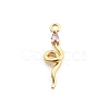 Brass Micro Pave Cubic Zirconia Pendants KK-M321-01E-G04-1