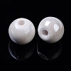 Glazed Porcelain Round Beads PORC-S489-10mm-01-2