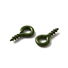 Stoving Varnish 100Pcs Iron Screw Eye Pin Peg Bails FIND-WH0036-29G-2
