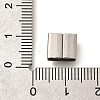 Letter Style 304 Stainless Steel Square Slide Charms STAS-L132-14V-3