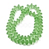 Frosted & Baking Paint Transparent Glass Beads Strands GL-CBA2ED2-03D-2