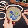 Rubber Imitation Wood/Plastic Cross Stitch Embroidered Frame DIY-NB0003-05-3