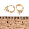 Brass Micro Pave Cubic Zirconia Hoop Earrings KK-CBAD29A-06G-5