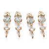 Brass Micro Pave Cubic Zirconia Links Connectors KK-R111-007-A06-1