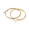 PVD Vacuum Plating 201 Stainless Steel Hoop Earrings with 304 Stainless Steel Pins for Women EJEW-D279-12G-03-2