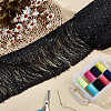 Paillette Tassel Polyester Ribbon Trim OCOR-WH0078-145A-5