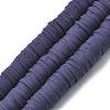 Flat Round Handmade Polymer Clay Beads CLAY-R067-10mm-04-1