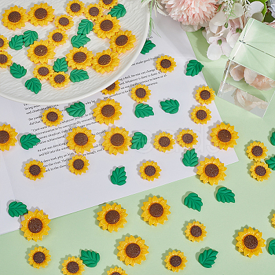 90Pcs 3 Styles Opaque Resin Cabochons FIND-ME0002-88-1