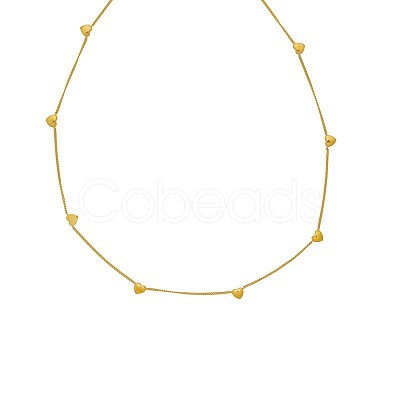 8 Heart Stainless Steel Link Chain Necklaces for Women FS-WG5BF1A-01-1