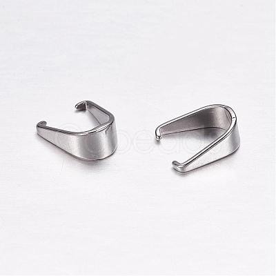 Tarnish Resistant 201 Stainless Steel Snap on Bails STAS-F117-16P-4x9-1