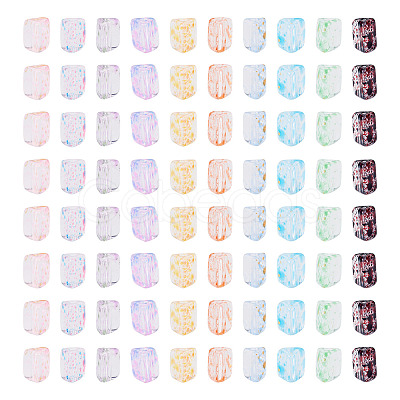 100G 10 Colors Transparent Spray Painted Glass Seed Beads SEED-TA0001-66-1