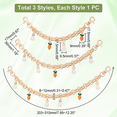 Alloy Enamel Pendant Purse Chains AJEW-AB00098-1