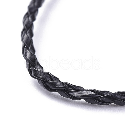 Trendy Braided Imitation Leather Bracelet Making BJEW-S076-002-1